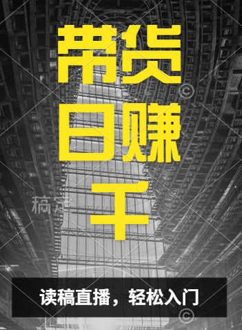 视频号技术直播带货， 会读稿就行，小白日入1000+-云峥科技网