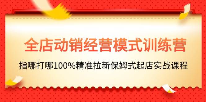 全店动销-经营模式训练营，指哪打哪100%精准拉新保姆式起店实战课程-云峥科技网