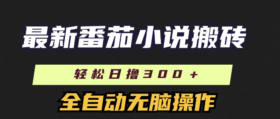 最新番茄小说搬砖，日撸300＋！全自动操作，可矩阵放大！-云峥科技网