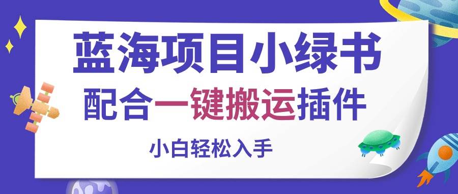 蓝海项目小绿书，配合一键搬运插件，小白轻松入手-云峥科技网
