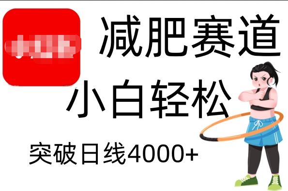 小红书减肥赛道，小白轻松日利润4000+-云峥科技网
