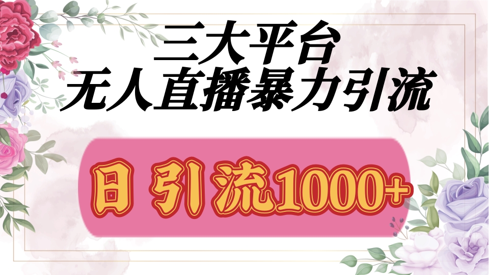 抖音，快手，视频号全平台通用，无人直播引流法，利用图片,模板,整套话术挂机全天支持矩阵操作，无限设备多开，超暴力引流，1000+高质量精准创业粉-云峥科技网