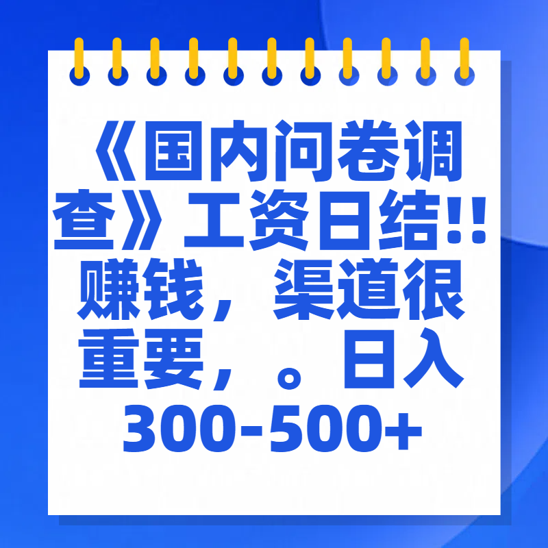 问卷调查答题，一个人在家也可以闷声发大财，小白一天2张，【揭秘】-云峥科技网