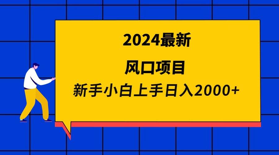 2024最新风口项目 新手小白日入2000+-云峥科技网