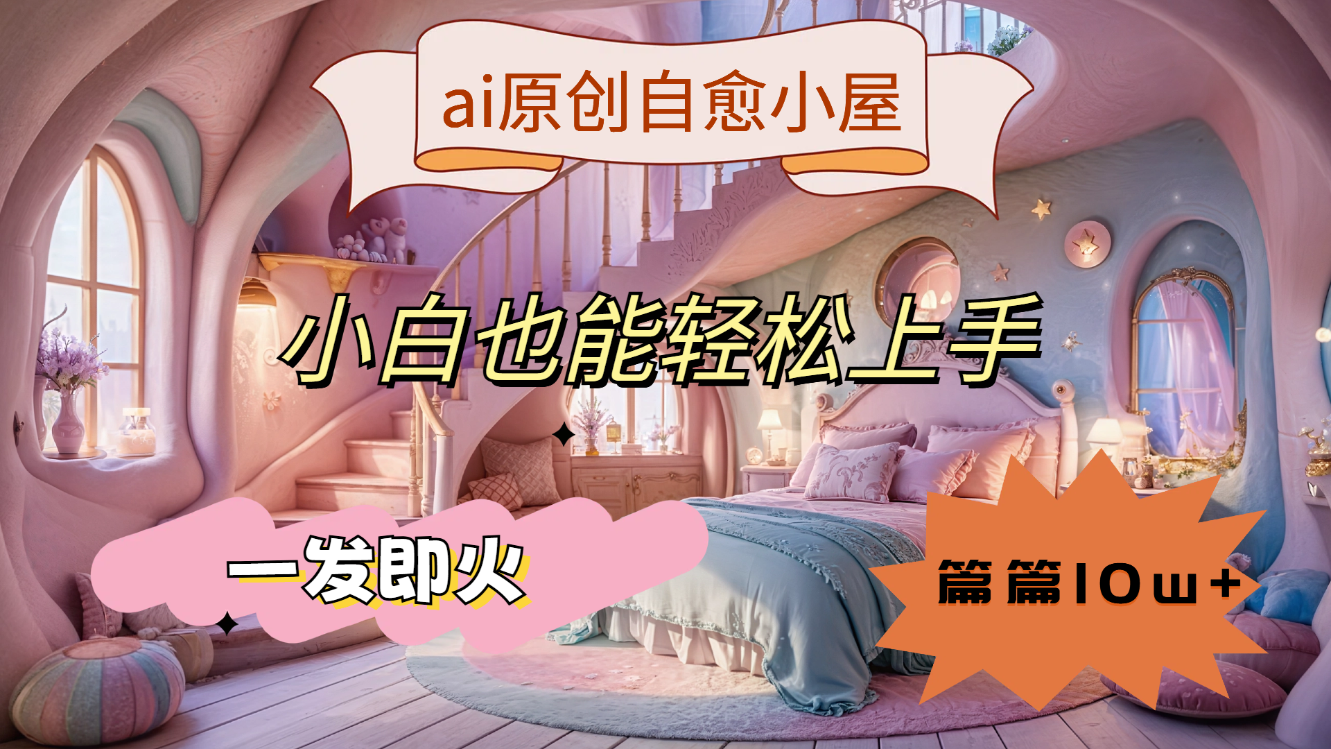 ai原创治愈小屋，小白也能轻松上手，一发即火，篇篇10w+-云峥科技网