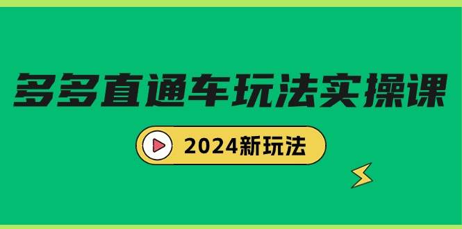 多多直通车玩法实战课，2024新玩法（7节课）-云峥科技网