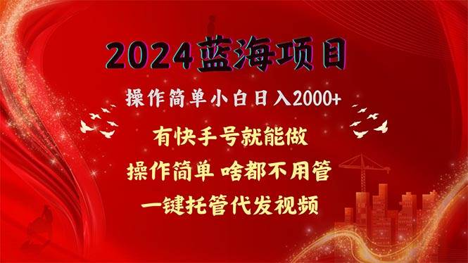 2024蓝海项目，网盘拉新，操作简单小白日入2000+，一键托管代发视频，...-云峥科技网
