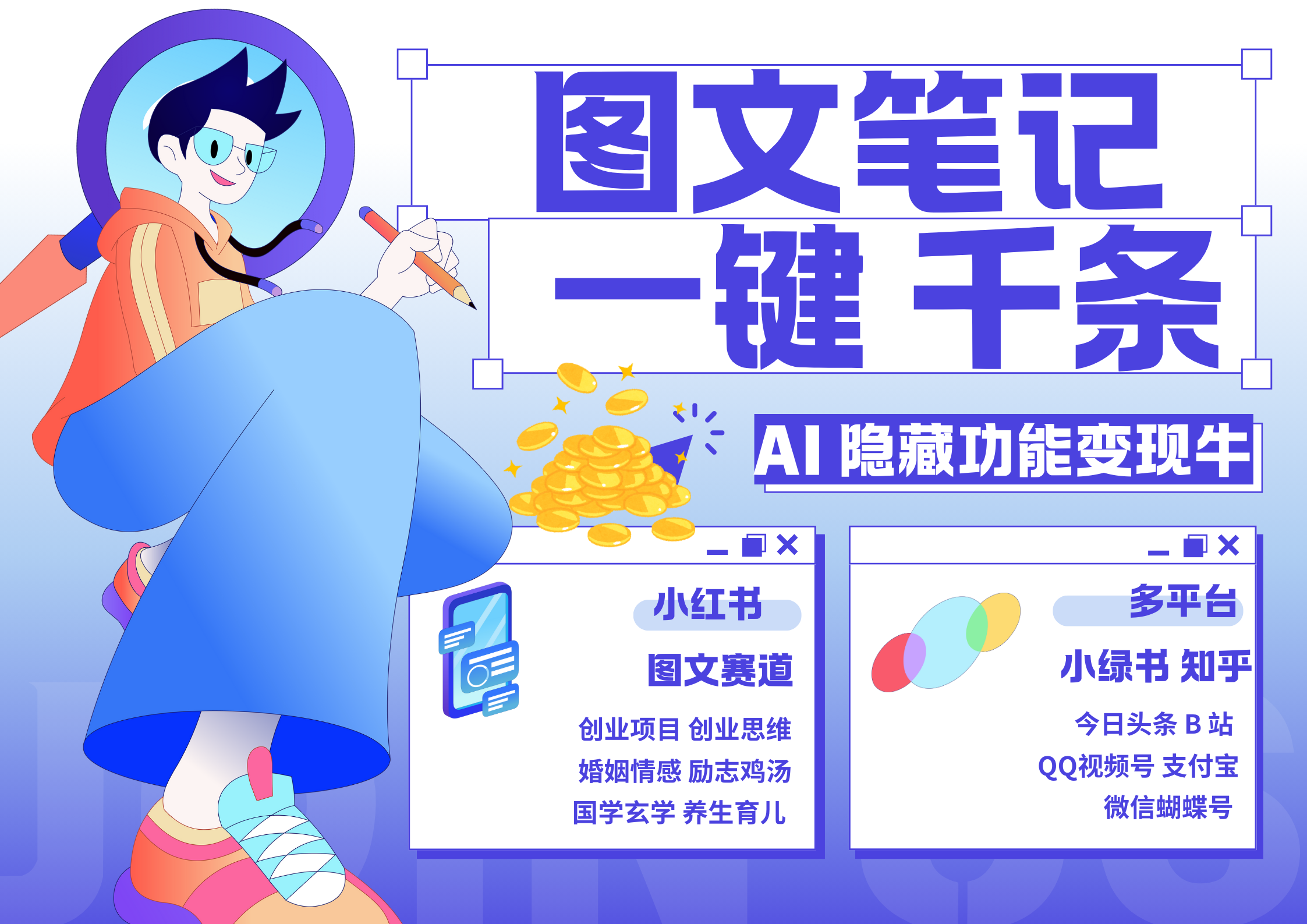 小红书小绿书 秒生图文一键千条 轻松变现3W+-云峥科技网