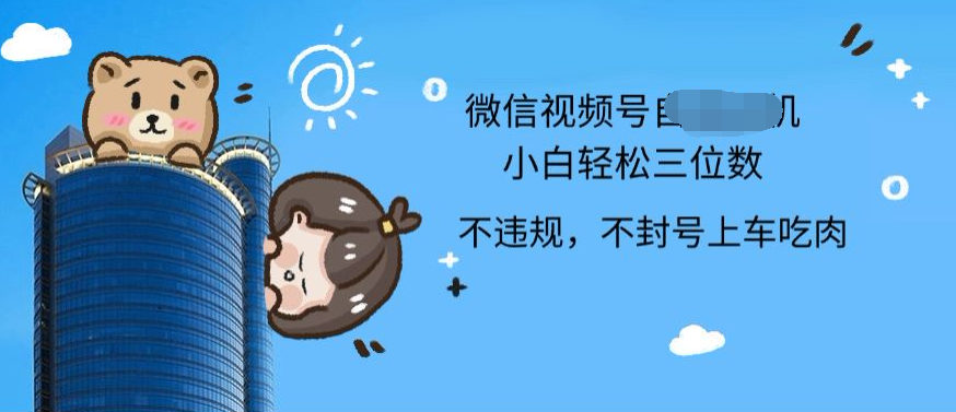 2024最新微信视频号挂机小白可上手，轻松日入三位数-云峥科技网