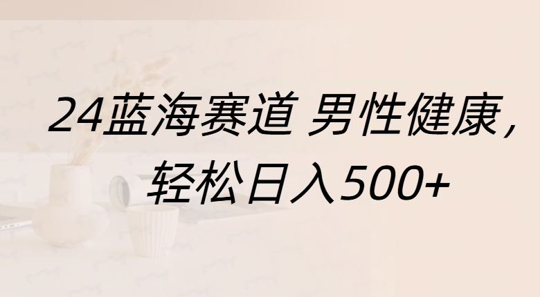 蓝海赛道 男性健康，轻松日入500+-云峥科技网