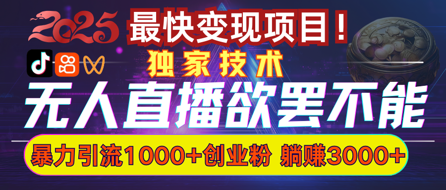 欲罢不能的无人直播引流，超暴力日引流1000+高质量精准创业粉-云峥科技网