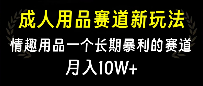 大人用品赛道新玩法，情趣用品一个长期暴利的赛道，月入10W+-云峥科技网