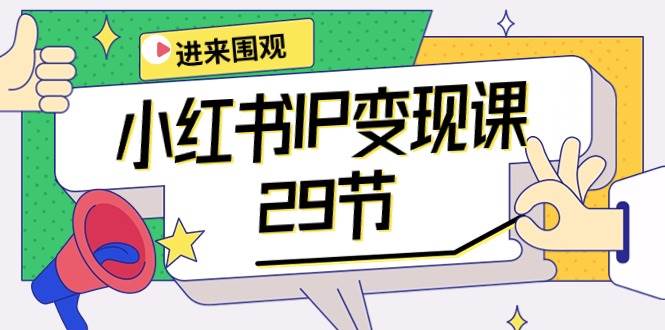 小红书IP变现课：开店/定位/IP变现/直播带货/爆款打造/涨价秘诀/等等/29节-云峥科技网
