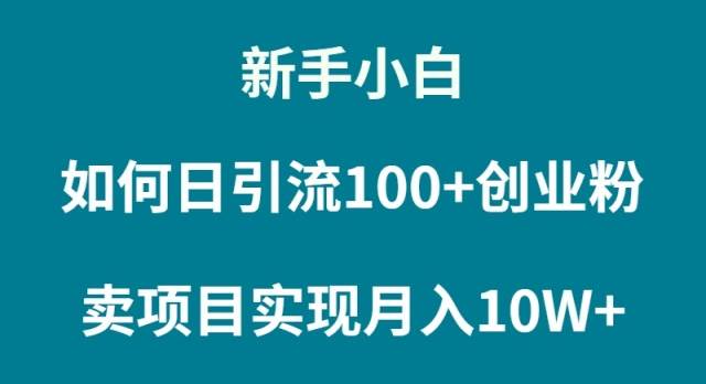 新手小白如何通过卖项目实现月入10W+-云峥科技网