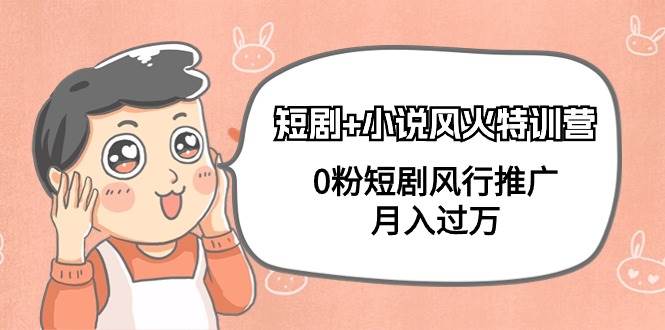 短剧+小说风火特训营，0粉短剧风行推广，月入过万（102节课）-云峥科技网