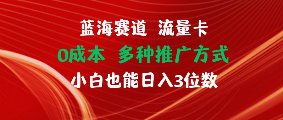蓝海赛道 流量卡 0成本 小白也能日入三位数-云峥科技网
