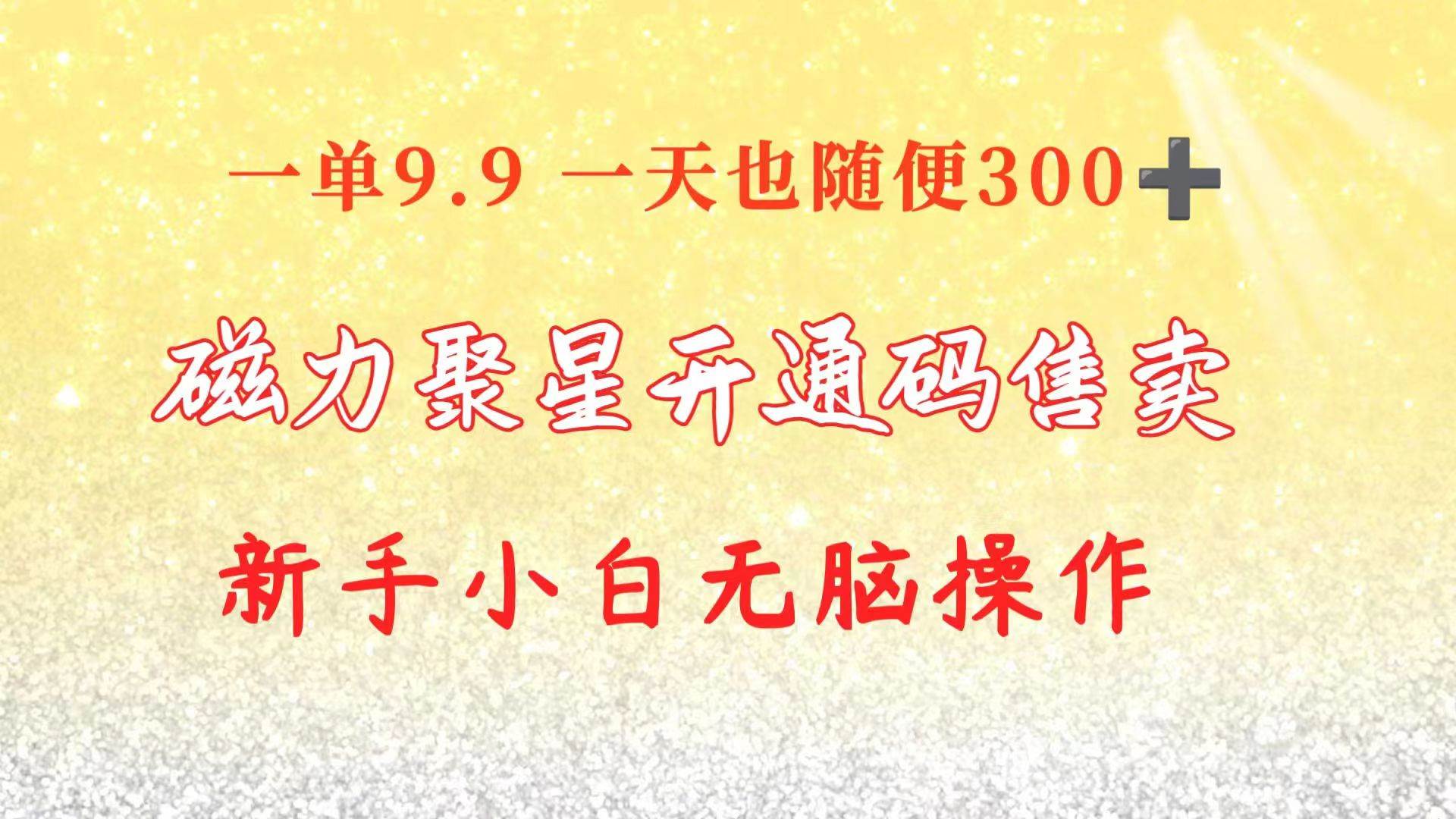 快手磁力聚星码信息差 售卖  一单卖9.9  一天也轻松300+ 新手小白无脑操作-云峥科技网