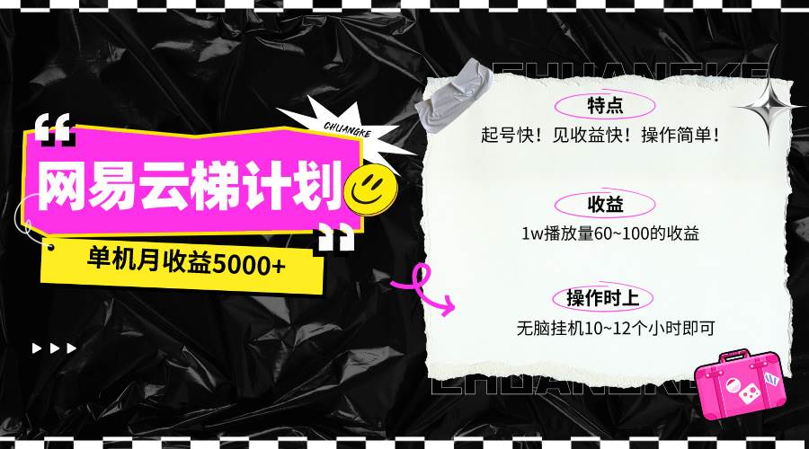 最新网易云梯计划网页版，单机月收益5000+！可放大操作-云峥科技网