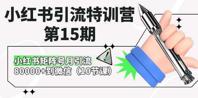 小红书引流特训营-第15期，小红书矩阵号月引流80000+到微信（10节课）-云峥科技网