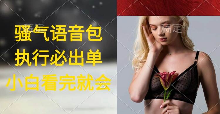 执行就出单，日入2000+，超火骚气语音包，小白看完课程就能马上实操-云峥科技网