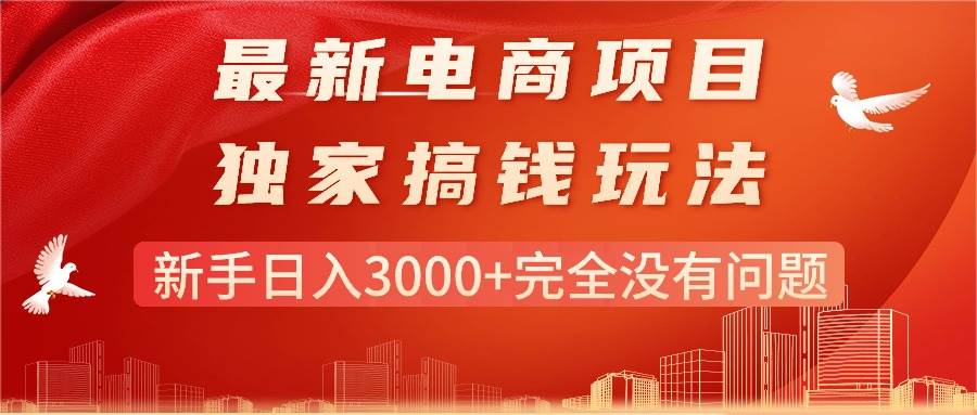 最新电商项目-搞钱玩法，新手日入3000+完全没有问题-云峥科技网