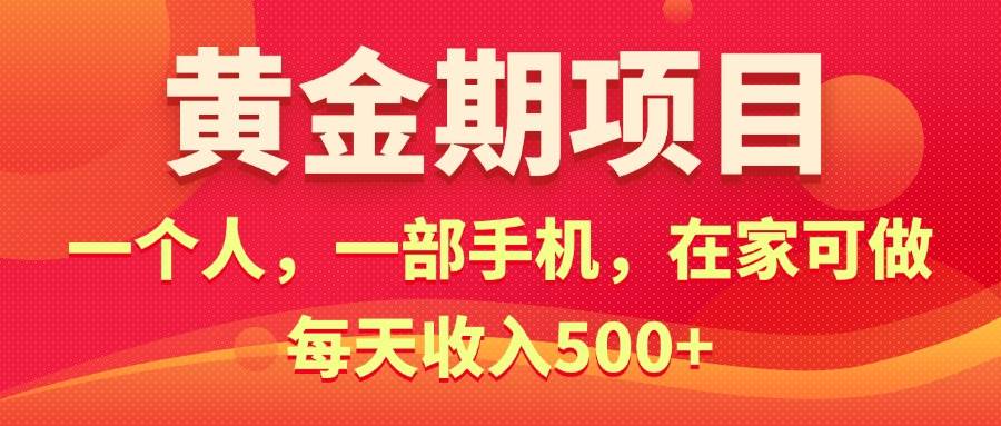 黄金期项目，电商搞钱！一个人，一部手机，在家可做，每天收入500+-云峥科技网