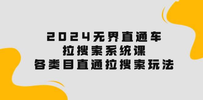 2024无界直通车·拉搜索系统课：各类目直通车 拉搜索玩法！-云峥科技网