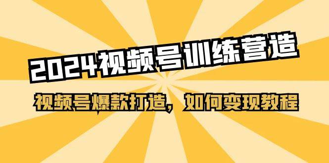 2024视频号训练营，视频号爆款打造，如何变现教程（20节课）-云峥科技网