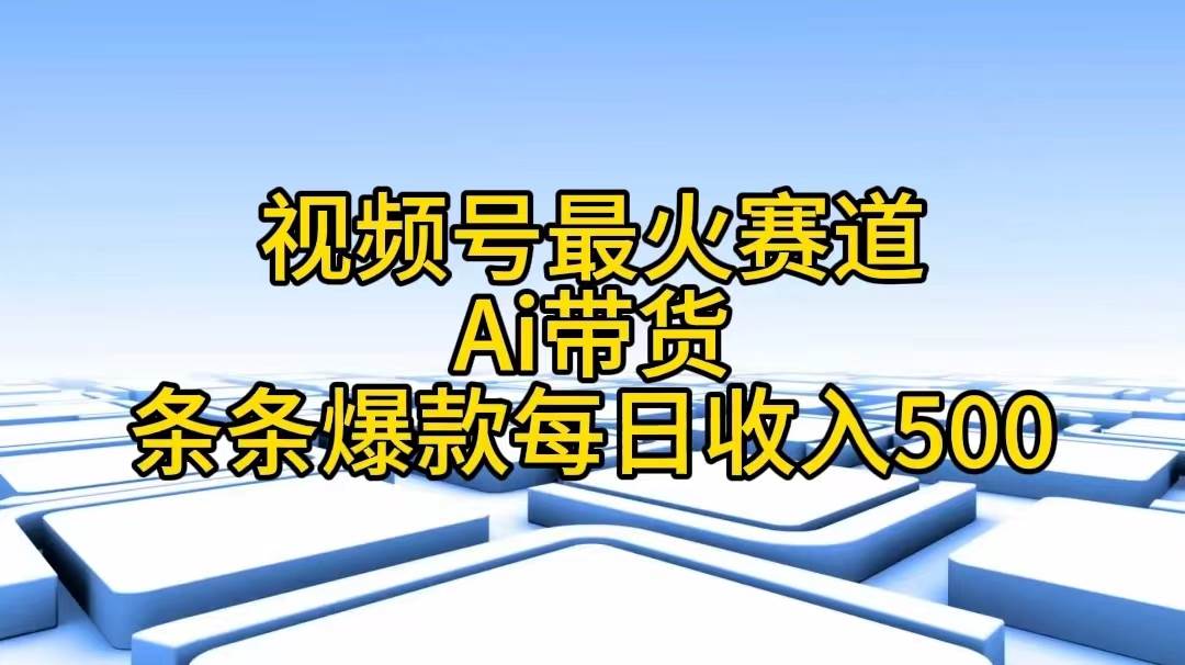 视频号最火赛道——Ai带货条条爆款每日收入500-云峥科技网