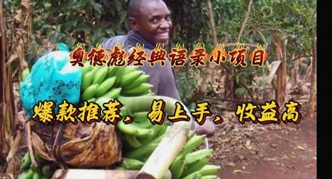 奥德彪经典语录小项目，爆款推荐，易上手，收益高-云峥科技网