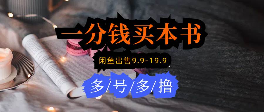每天花1分钱买一本书，闲鱼出售9.9-19.9不等，多账号多撸 新手小白均可操作-云峥科技网