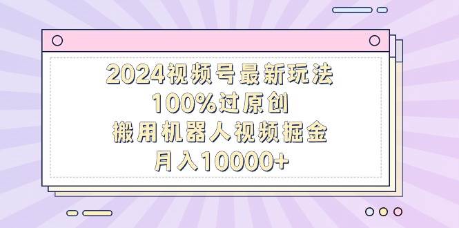 2024视频号最新玩法，100%过原创，搬用机器人视频掘金，月入10000+-云峥科技网