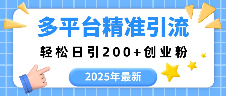 2025年最新多平台精准引流，轻松日引200+-云峥科技网
