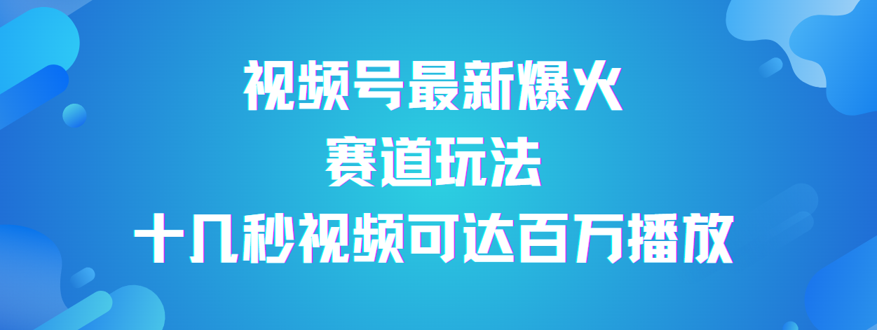 视频号最新爆火赛道玩法，流量巨大，视频制作简单，轻松月入数万-云峥科技网