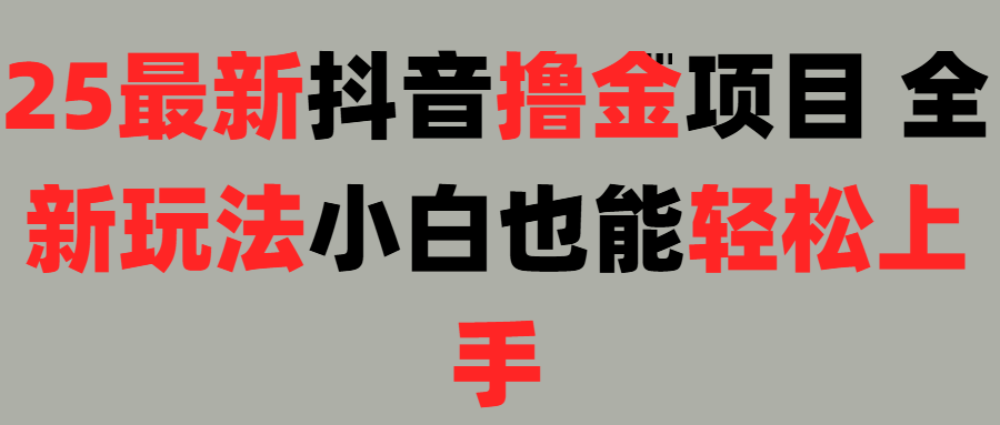 25最新抖音直播撸金项目，小白也能轻松上手！-云峥科技网