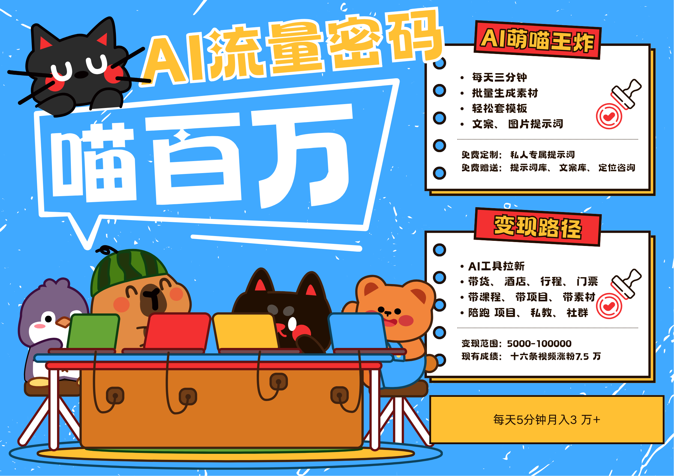 AI+宠物+旅行2025最火流量密码 轻松用AI宠物做文旅账号 可带货，带酒店，可以带行程，旅行社 小白三分钟学会 N种变现渠道 月入五位数  管道收益-云峥科技网