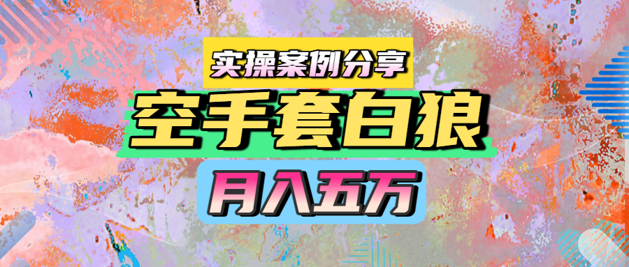 空手套白狼，月入五万，实操案例分享-云峥科技网