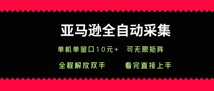 亚马逊全自动采集，单机单窗口一天10+，可无限矩阵去做-云峥科技网