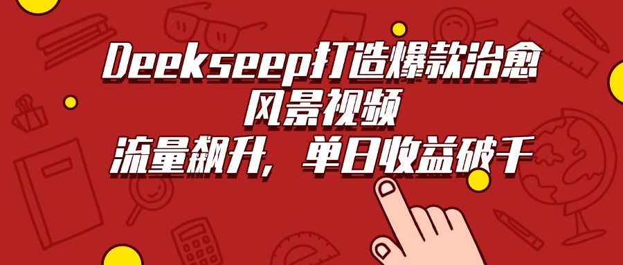 Deekseep打造爆款治愈风景视频，流量飙升，单日收益破千-云峥科技网
