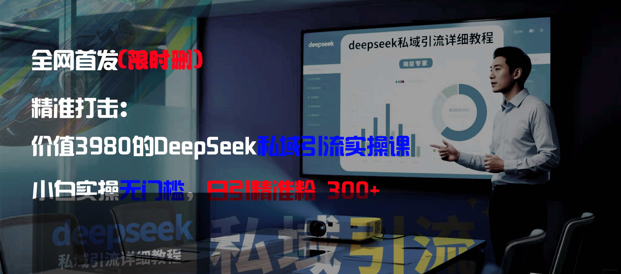 全网首发（限时删）精准打击：价值3980的DeepSeek私域引流实操课，小白实操无门槛，日引精准粉300+-云峥科技网