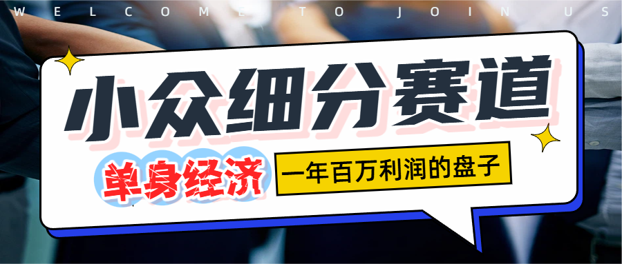 单身经济赛道，一天1000+-云峥科技网