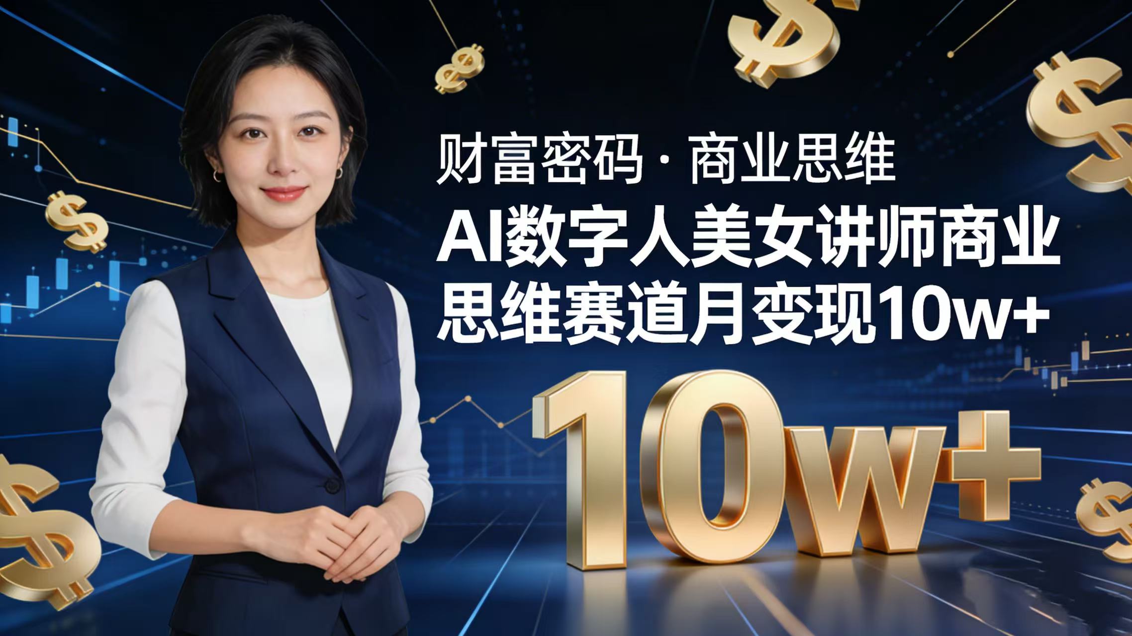 AI 数字人美女讲师！商业思维赛道咋做到月变现 10w+？-云峥科技网