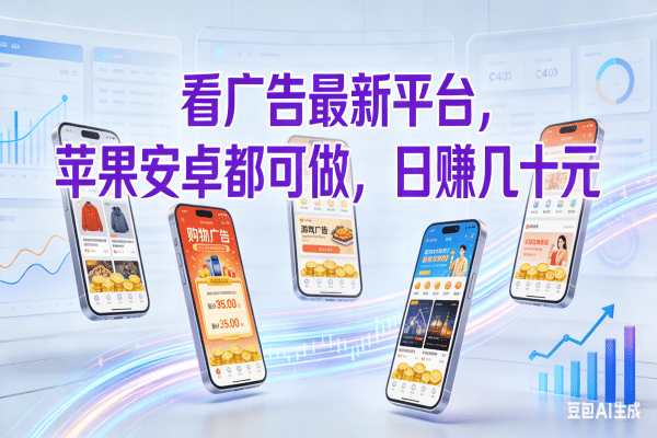 看广告最新平台，苹果安卓都可做，日赚几十元-云峥科技网
