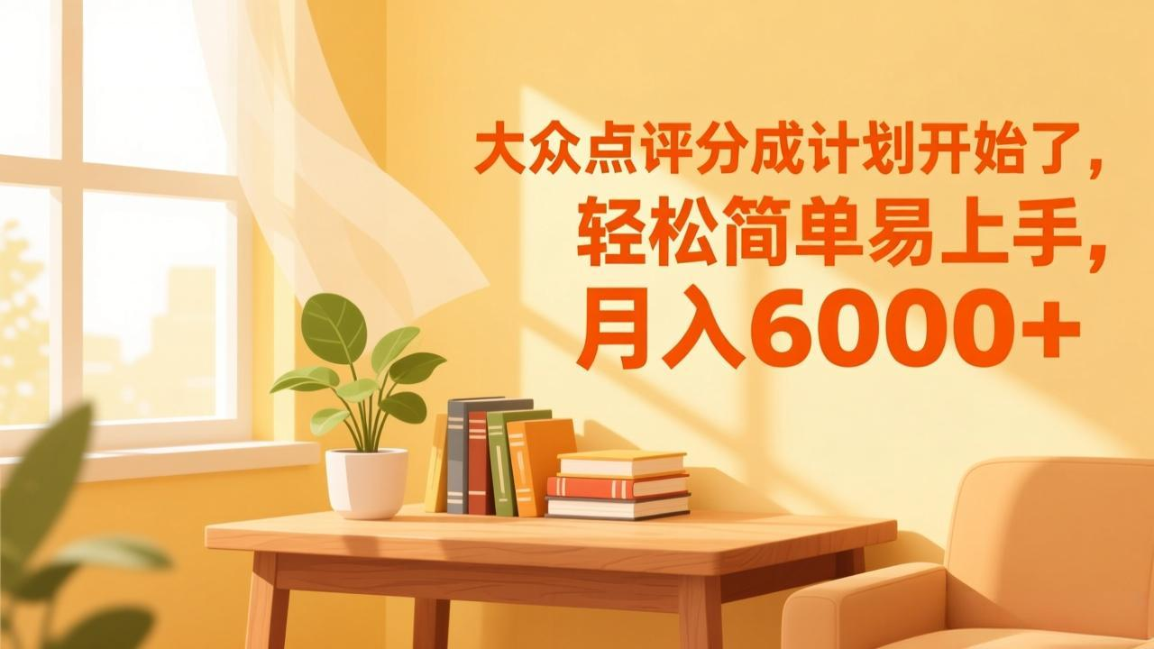 大众点评分成计划开始了，轻松简单易上手，月入6000+-云峥科技网
