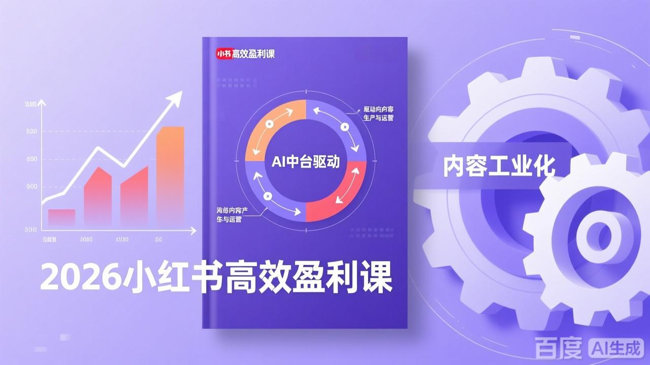 2026小红书高效盈利课，流量双引擎+内容工业化+AI中台驱动，构建可复制的千万级营收模型-云峥科技网