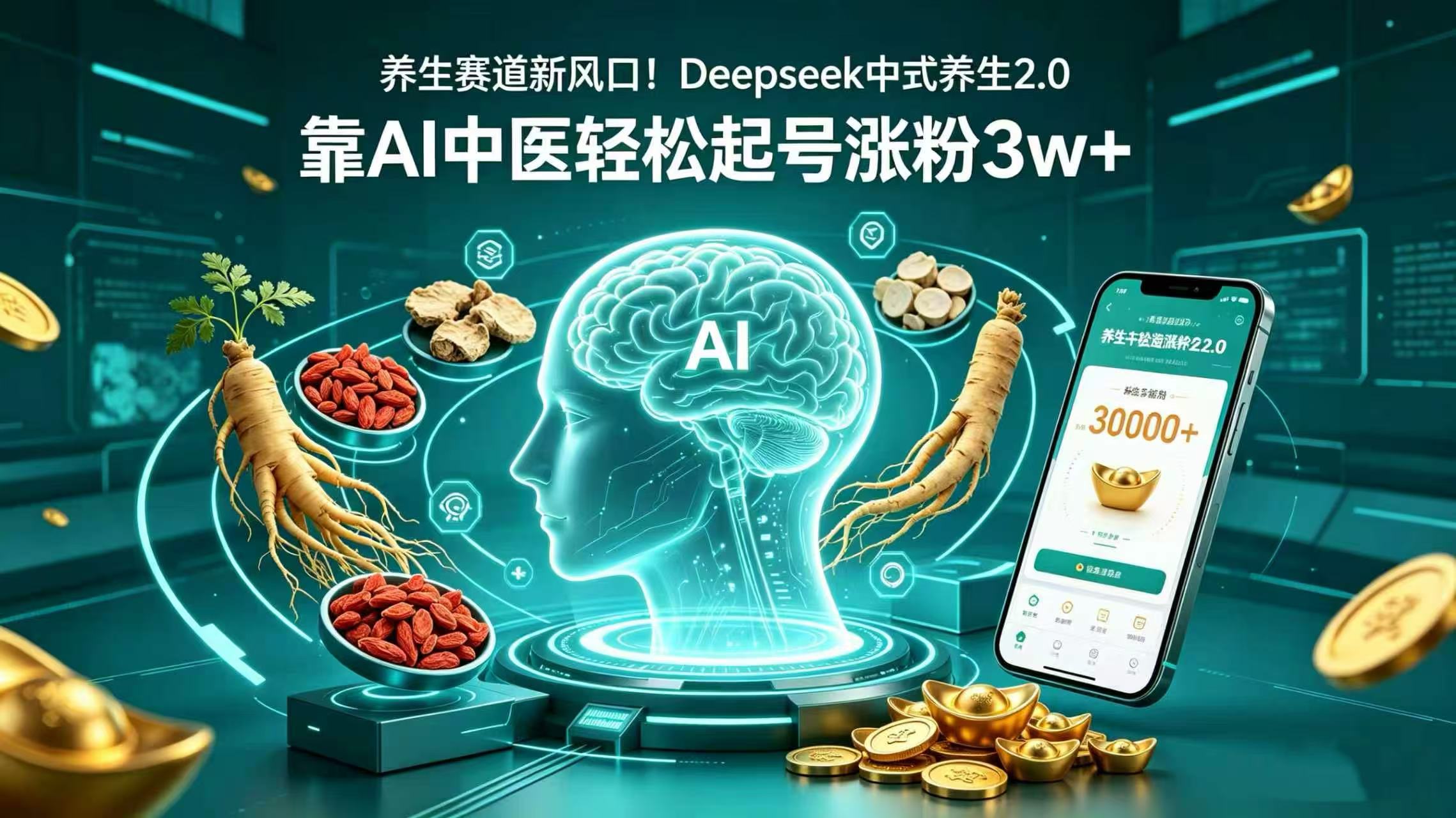 养生赛道新风口！Deepseek 中式养生 2.0，靠 AI 中医轻松起号涨粉 3w+-云峥科技网