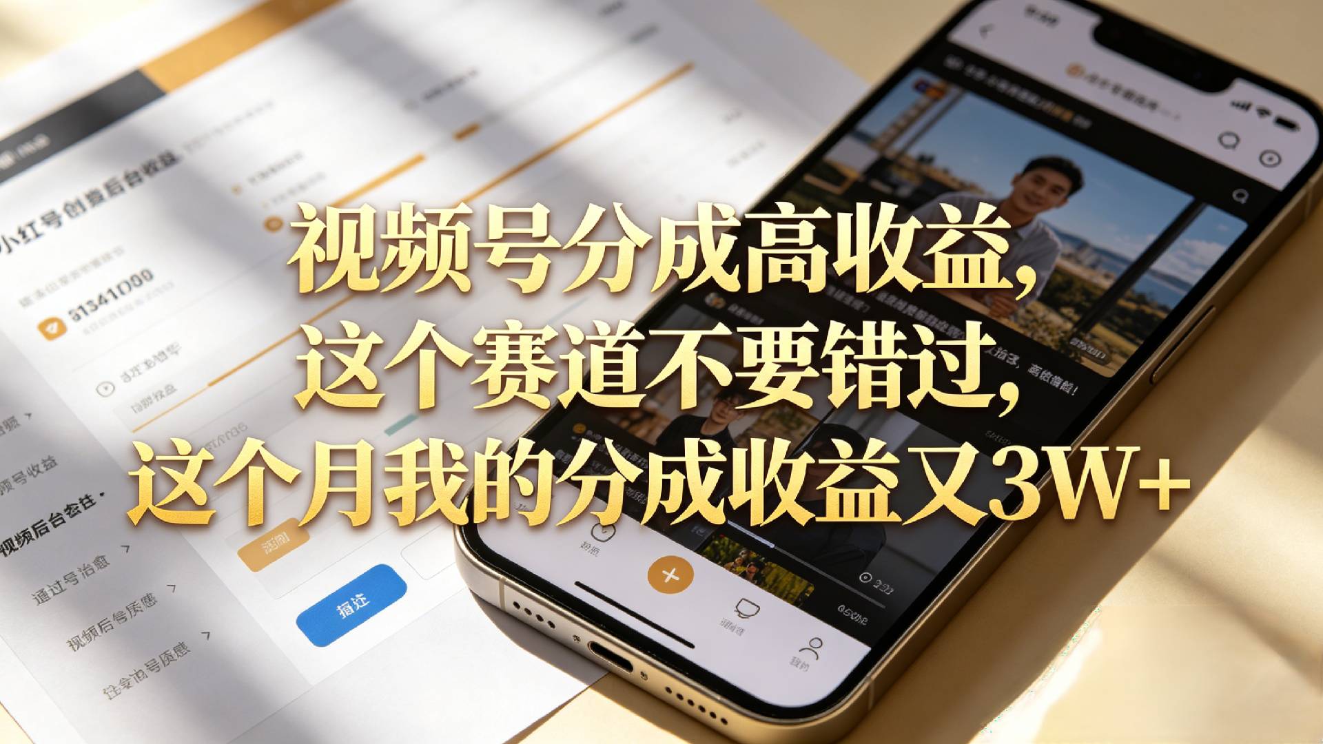 想要【视频号分成高收益】，这个赛道不要错过，这个月我的分成收益又3W+-云峥科技网