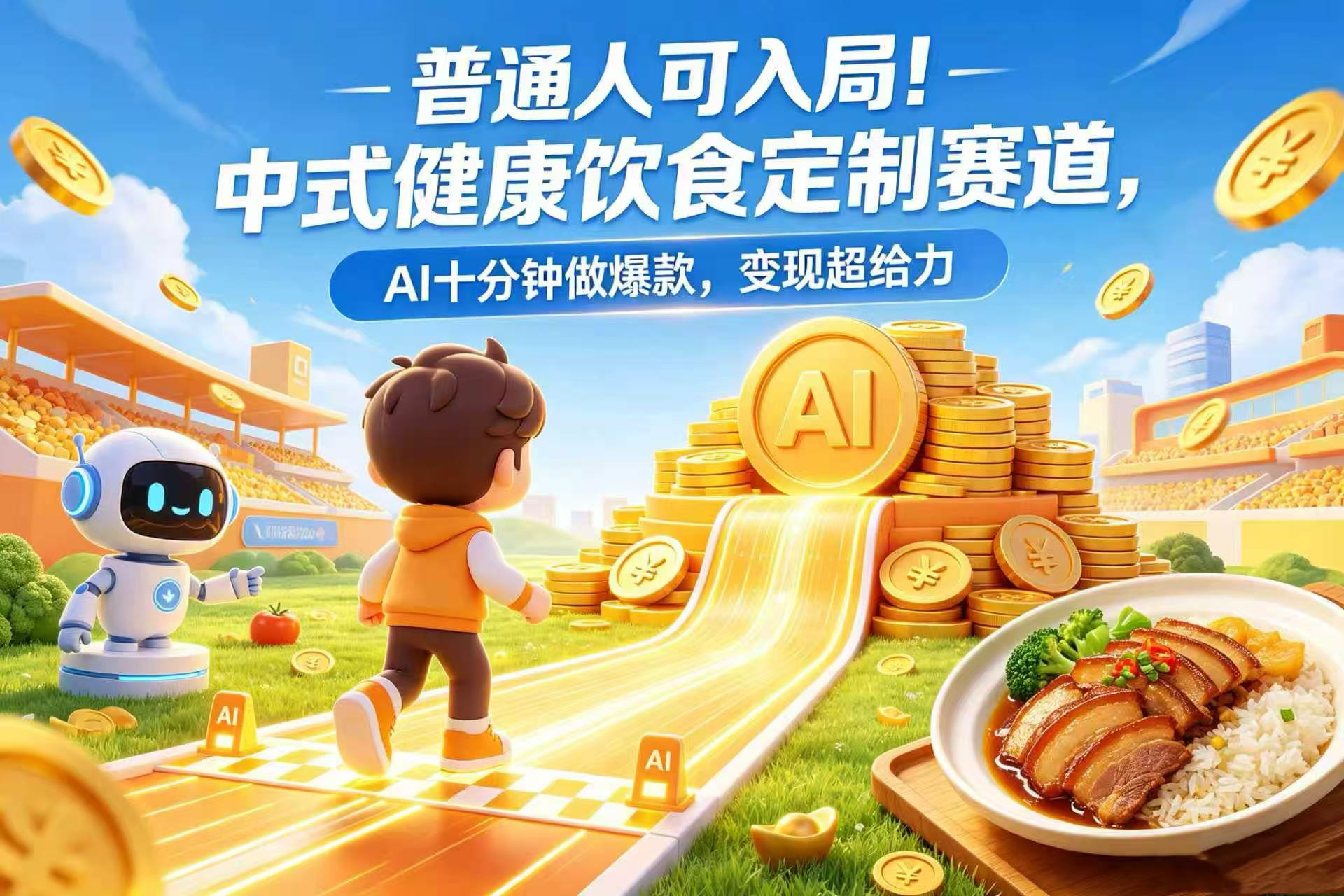 普通人可入局！中式健康饮食定制赛道，AI 十分钟做爆款，变现超给力-云峥科技网